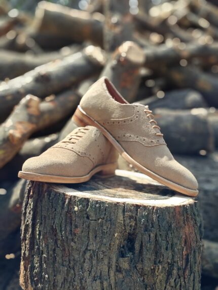 LIGHT CREAM SUEDE LEATHER BOOTS