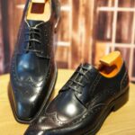 BLACK WINGTRAP FULL  BROGUE SHOES