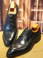 BLACK WINGTRAP FULL  BROGUE SHOES