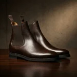 Brown Leather Fenland Slip On Chelsea Boots - Image 4