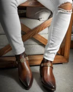 Tan Leather Sunbeam Steppers Ravien Harness Chelsea Boots - Image 2