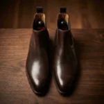 Brown Leather Fenland Slip On Chelsea Boots - Image 3
