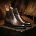 Brown Leather Fenland Slip On Chelsea Boots - Image 2