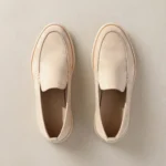 Cream Suede Libraria Loafers With White Soles - Summer 2024 Collection - Image 2