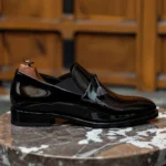 Black Leather Charm Craze Tassel Loafer - Summer 2024 Collection: The Royale Collection - Image 2