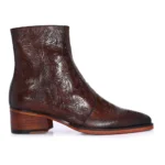 Majestic Embossed Italian Leather Boots for Discerning Gentlemen - Image 6