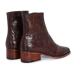 Majestic Embossed Italian Leather Boots for Discerning Gentlemen - Image 3