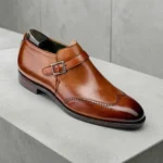 Tan Leather Alnwick Monk Strap Shoes - Italian AW26