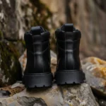 Black Leather Raven Ridge Hiking And Trekking Boots - Summer 2024 Collection : The Dapper Edit - Image 2