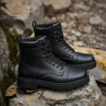 Black Leather Raven Ridge Hiking And Trekking Boots - Summer 2024 Collection : The Dapper Edit - Image 3