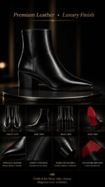 Milano Black Leather Ankle Boots - Image 2