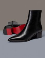 Milano Black Leather Ankle Boots - Image 5