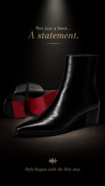 Milano Black Leather Ankle Boots - Image 6