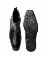 Wave Step Creations Black Croco Embossed Chelsea Boots - Image 5
