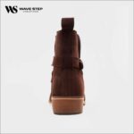 Wave Step Premium Brown Suede Ankle Boots - Image 5