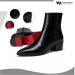 Wave Step Classic Black Leather Chelsea Boots - Image 4