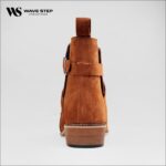 Wave Step Creations Tan Suede Strap Ankle Boots - Image 3