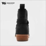 Wave Step Creations Black Suede Strap Ankle Boots - Image 4