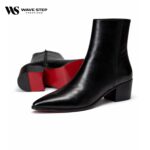 Wave Step Classic Black Leather Chelsea Boots - Image 5