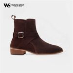 Wave Step Premium Brown Suede Ankle Boots - Image 2