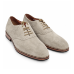 Wave Step Creations Beige Suede Brogue Derby Shoes