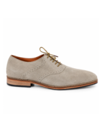 Wave Step Creations Beige Suede Brogue Derby Shoes - Image 2