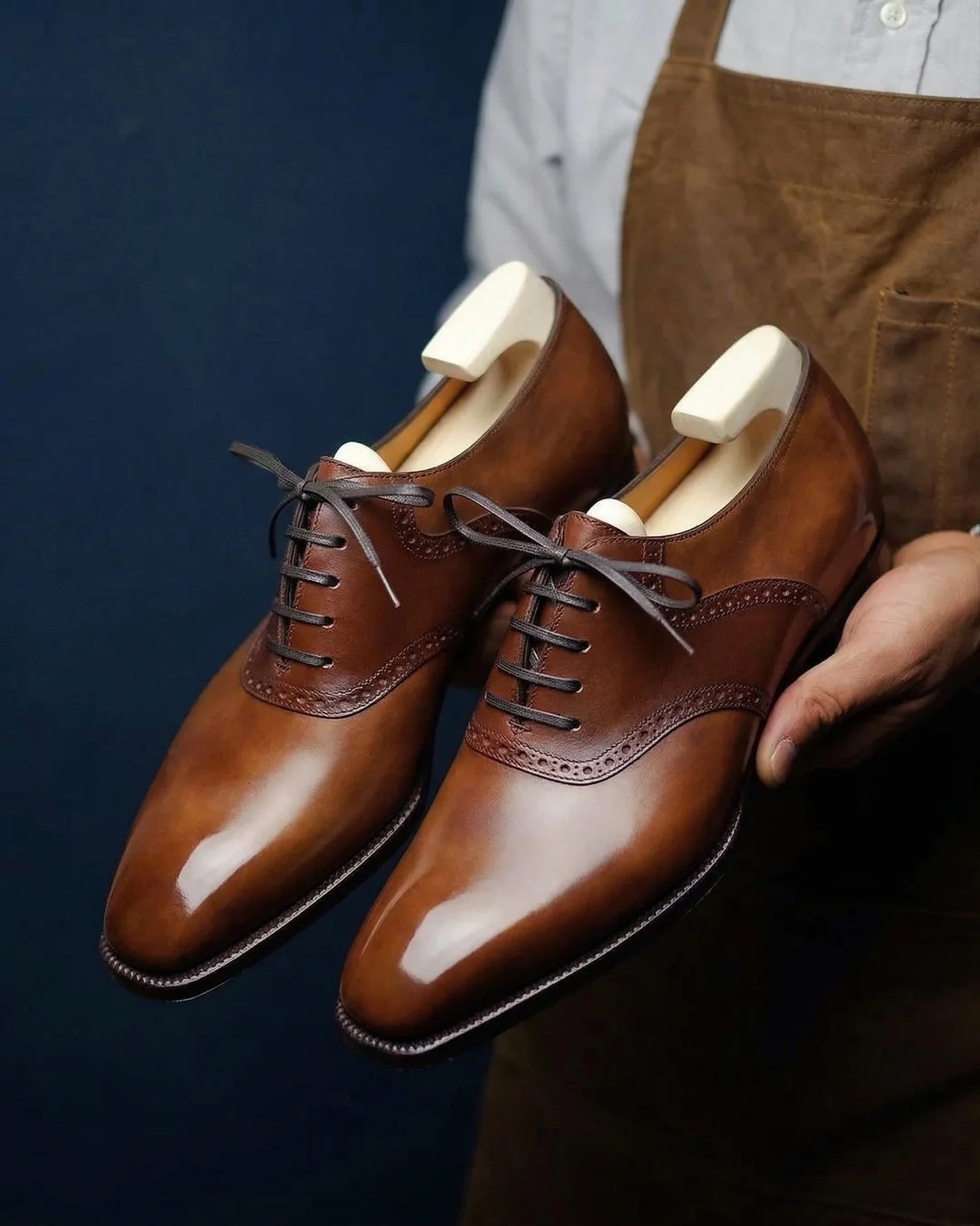 Generated_Image_March_24_2026_-_3_57AM Tan Leather Elowen Brogue Oxfords - Image 1