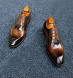Premium Leather Plain Toe Oxford Lace Ups for Men - Image 3