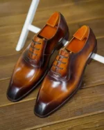 Premium Leather Plain Toe Oxford Lace Ups for Men - Image 4