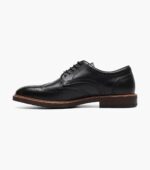 Wave Step Creations Black Classic Brogue Derby Shoes - Image 2