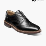 Wave Step Creations Black Classic Brogue Derby Shoes