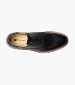 Wave Step Creations Black Classic Brogue Derby Shoes - Image 5