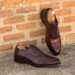 wavestep Oscar Burgundy Patina Toe Cap Oxford