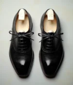 black Leather Elowen Brogue Oxfords - Image 4